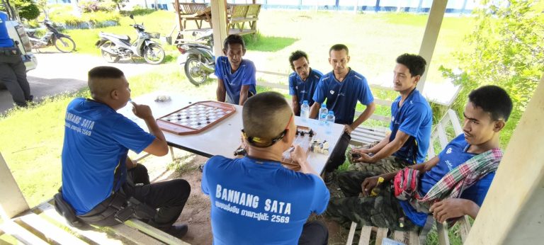 ร่วมกิจกรรมบำบัดยาเสพติดโครงการชุมชนยั่งยืน ณ โรงพยาบาลส่งเสริมสุขภาพบ้านทำนบ